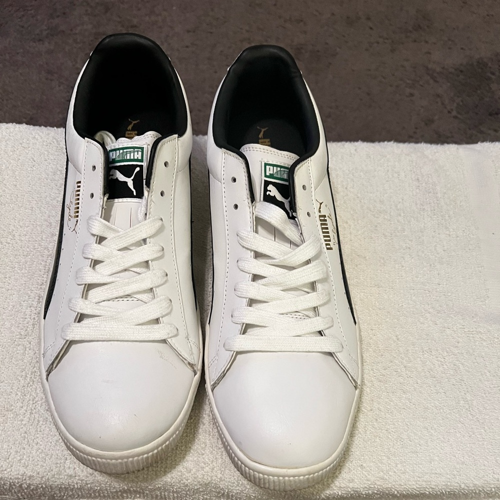 Puma Clyde OG. Size 12. White/Black Leather. New.